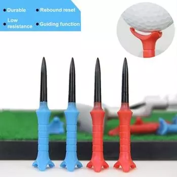 Небьющиеся футболки для гольфа, высокопрочные, нелегко деформируемые, многоразовые, с гладкой поверхностью, стабильные пластиковые футболки для гольфа, тренировочный инструмент синий