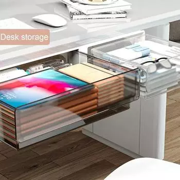 Небьющийся, пыленепроницаемый, многофункциональный, прочный ящик для ручек под столом, ящик для хранения канцелярских принадлежностей