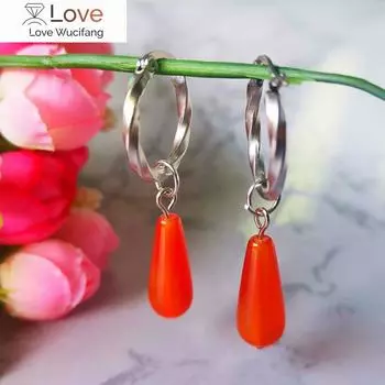 Небесные официальные серьги благословения для женщин косплей аниме Хуа Чэн серьги подвески красные капли воды модные сплавы аксессуары