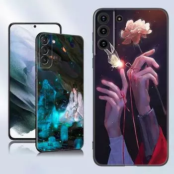 Небесный официальный Blessing черный силиконовый чехол для телефона Samsung Galaxy S23 S21 S20 FE S24 S22 Ultra S10E S10 S9 S8 Plus Samsung S21