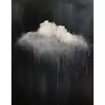 Небо Кучевые облака Темное ночное небо Луна Солнечное затмение Фэнтези Мрачный художественный постер Холст Картина Настенные картины Домашний декор 21cm30cm NoFrame