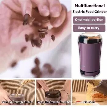 Небольшая электрическая шлифовальная машина, зернодробилка, бытовая шлифовальная машина из нержавеющей стали, кухонные инструменты для измельчения приправ, миксер, измельчитель
