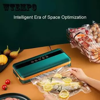 Небольшая бытовая автоматическая машина для вакуумной упаковки в компрессионные пакеты, машина для запечатывания и консервации пищевой упаковки, машина для запечатывания пластика белый