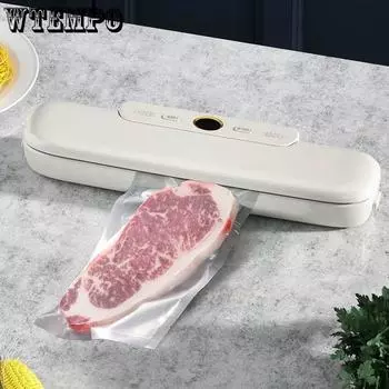 Небольшая бытовая вакуумная запечатывающая машина, универсальная машина для сохранения свежести, автоматическая машина для запечатывания артефактов, автоматическая машина для упаковки в пластиковую упаковку белый
