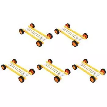 Небольшая производственная модель игрушечного автомобиля с резиновой лентой и тянущимся назад механизмом, набор материалов для самостоятельного изготовления