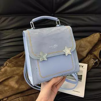 Небольшая сумка, женский рюкзак, портативный школьный рюкзак для школьников, модный рюкзак для выхода в свет серебряный