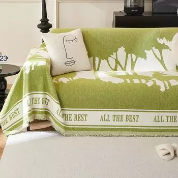 Небольшая свежая ткань для полотенец для дивана на все времена года, «все включено», универсальная подушка для дивана, противоскользящее одеяло, утолщение против кошачьих царапин 180*130cm