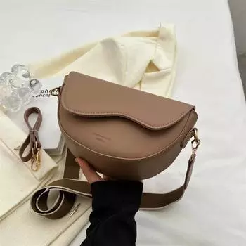 Небольшие кожаные сумки-седла для женщин Bolsa Summer Chain Shoulder Crossbody Bag Ladies Underarm Handbags