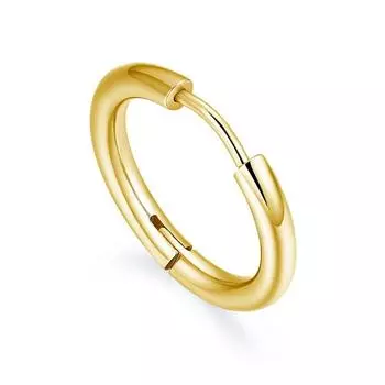 Небольшие серьги-кольца из нержавеющей стали для женщин и мужчин, золотые, черные, круглые серьги-кольца, пирсинг-кольца, 10 мм