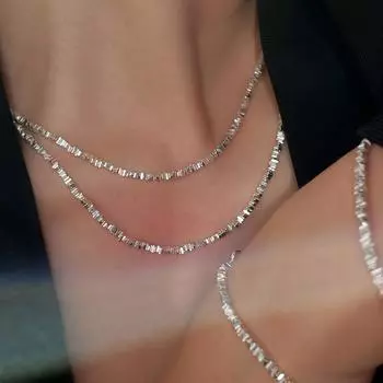 Небольшие серебряные ожерелья для женщин, летнее женское ожерелье из стерлингового серебра S925, цепочка на ключицу для женщин с передовым дизайном Sense Niche 925