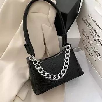 Небольшие сумки через плечо из искусственной кожи с узором под крокодила, однотонные, для женщин, летние, женские, простые сумки через плечо