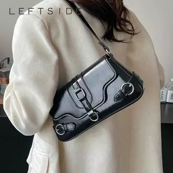 Небольшие сумки через плечо из искусственной кожи для женщин 2025 года, женская сумка через плечо, женская сумка-тоут в стиле ретро кофейный