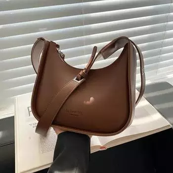 Небольшие сумки через плечо с пряжкой на ремне для женщин, модные дизайнерские сумки через плечо, сумки через подмышки, коричневые чёрный