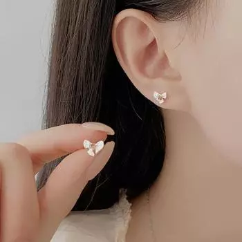 Небольшие свежие и фантазийные серьги в виде орхидеи для женщин с легкими роскошными высококачественными серьгами в стиле феи