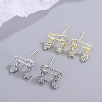 Небольшие свежие милые булавки в подарок для друзей, модные сверкающие классические серьги-гвоздики из циркония для женщин, ослепительные женские элегантные аксессуары, неподвластные времени ювелирные изделия золотой