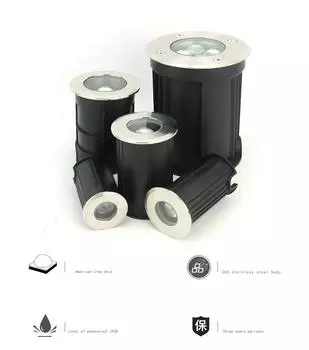 Небольшие водонепроницаемые подземные светильники из нержавеющей стали, корпус лампы 2 Вт, светодиодный утопленный подземный светильник для садовой дорожки, точечный светильник DC24V DC24V 3000K