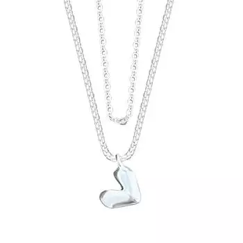 Небольшое двухслойное трехмерное ожерелье Love для женщин, легкая роскошь, модный дизайн, темперамент и украшение для шеи