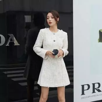 Небольшое платье с длинными рукавами и юбкой на талии для женщин с ароматным ветром S серый