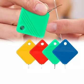 Небольшой инструмент для заправки нити в иглы, портативный и компактный One Size синий