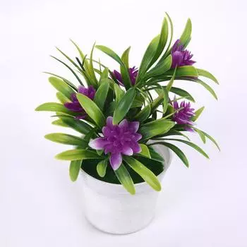 Небольшой искусственный бонсай, настольное украшение для дома, 5 шт., искусственный цветок лотоса