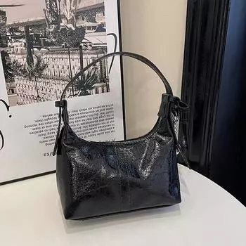 Небольшой нишевый дизайн, кожаный материал с масляным воском, украшение в виде колокольчика, женская сумочка с новым темпераментом, сумка-подушка, сумка для пельменей