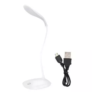 Небольшой ночник для обучения, спальни, студенческой перезаряжаемой складной настольной лампы двойного назначения, США One Size белый