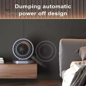 Небольшой обогреватель помещений Высокая мощность Plug-and-Play Энергоэффективный компактный размер Защита от перегрева Настольный нагревательный вентилятор EU серый