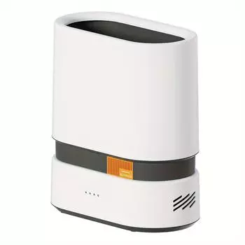 Небольшой офисный мусорный бак, 9 л автоматический мусорный бак с мешками, бесконтактный тонкий пластиковый умный овальный мусорный бак для спальни, личного офиса 9L белый