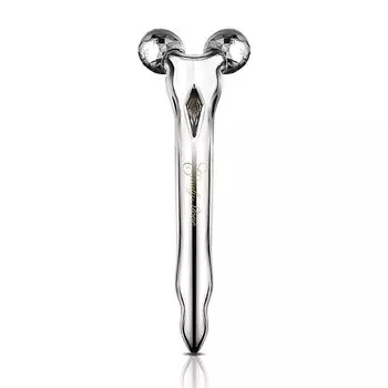 небольшой ролик для лица Эмили Стоун мини микротоковая косметическая косметика для лица (блестящее серебро)