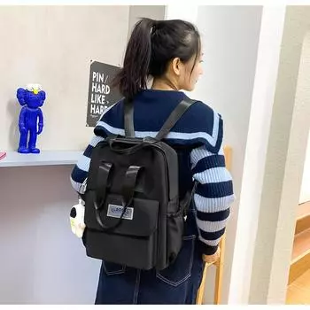 Небольшой рюкзак для отдыха и путешествий, нейлоновый рюкзак, школьный рюкзак для студентов чёрный