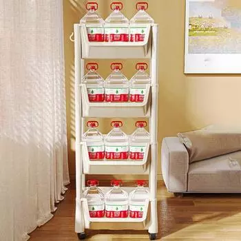 Небольшой стеллаж для хранения тележек, пластиковый стеллаж для хранения вещей от пола до потолка, книжная полка, стеллаж для хранения детских закусок, многослойное хранение