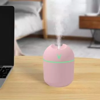 Небольшой увлажнитель воздуха для спальни с большим резервуаром для воды, автоматическим отключением, ультра-тихий портативный небольшой увлажнитель воздуха с USB-подключением и подключением к USB-порту белый