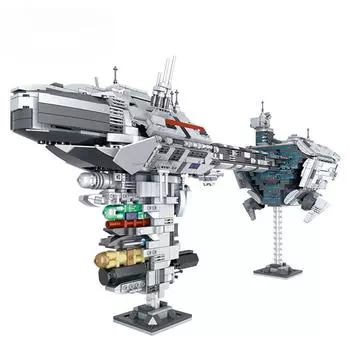 Nebula Medical Corvette Frigate Building Blocks Movie Series Warship Kit Model Bricks Kid Toys Детский подарок на день рождения