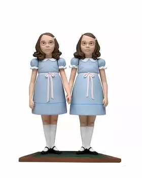 NECA Toony Terrors 6-дюймовая фигурка Shining Grady Twins NECA TOONY TERRORS THE SHINING THE GRADY TWINS фильм ужасов деформированные товары [предмет]