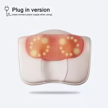 Neck Massage Pillow Cervical Massager Waist Back Shoulder Shiatsu Kneaded Multifunctional Hot Compress Relaxation Gift UK