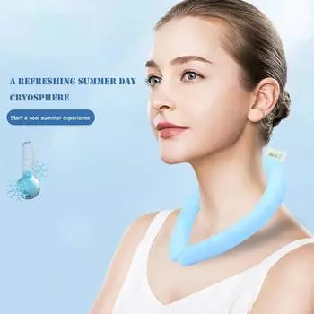 Neck Massager Cooling Ring Summer Cooler Rings Cool Tube Collar Portable Outdoor Cycling Running Coolers Collars Cooling Tube фиолетовый