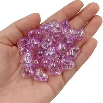 Ожерелье Акриловые серьги с отверстием сзади Красочные бусины в форме персикового сердца 10 шт. для изготовления ювелирных изделий из браслета DIY Материал для модных ювелирных изделий зелёный