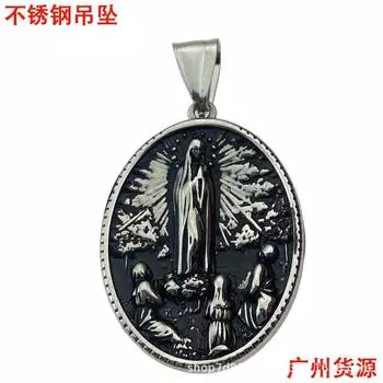 Necklace Ancient Greek Mythology Titanium Steel Pendant Virgin Jesus Hangtag Sweater Chain Accessories