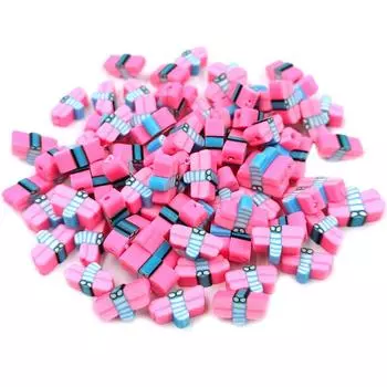 Necklace Beads DIY Handmade Materials 10pcs Dragonfly Clay Beads Loose Beads Making For Bracelet Trendy оранжевый