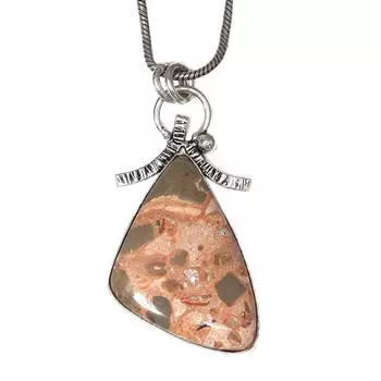 Necklace Bird Eye Jasper Gemstone Handmade Silver Jewelry 2