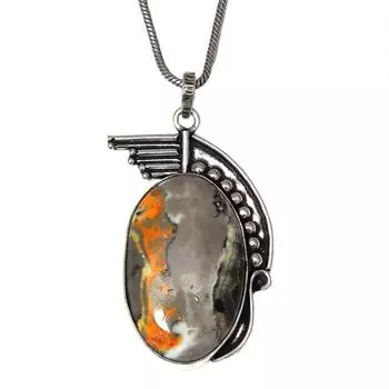 Necklace Blue Sodalite Gemstone Handmade Silver Jewelry 2.25