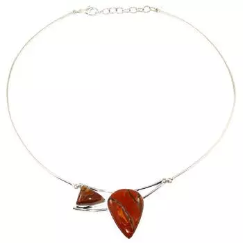 Necklace Designer Agate Jasper Gemstone Friend Silver Jewelry 16