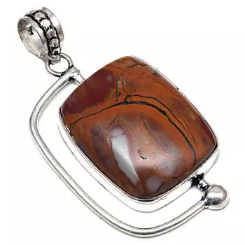 Necklace Designer Jasper Gemstone Handmade Gift For Her Silver Jewelry 2