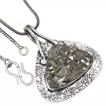 Necklace Drusy Gemstone Handmade Antique Jewelry 1.75