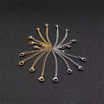 Necklace Lobster lock Extender Different lengths DIY Stainless steel Safety Chain Extender Bracelet 3cm