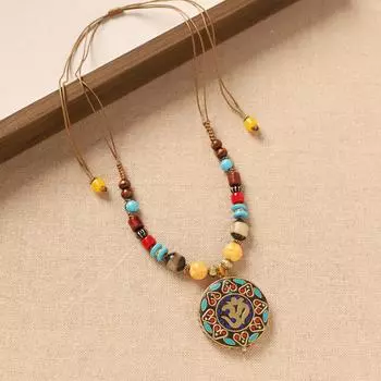 Necklace Nepalese Thangka Pendant Tibetan Retro Exotic Niche Long Sweater Chain Women