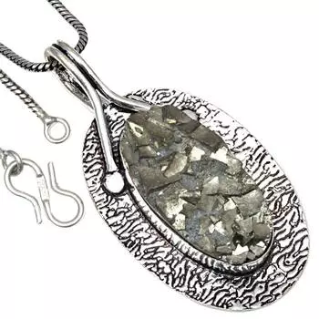 Necklace Silver Drusy Gemstone Handmade Antique Silver Jewelry 2