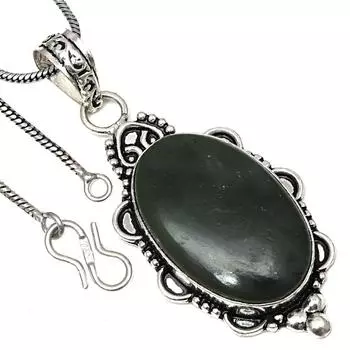 Necklace Vassolite Gemstone Handmade Antique Jewelry 2.5