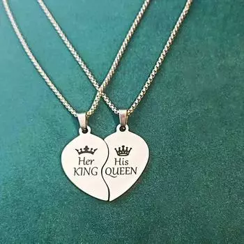 Necklace with Personalized Message and Romantic Gift Idea stainless steel Letter Necklace Retro style Simplicity 1pc Stainless Steel High Quality серебряный