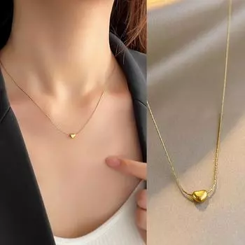 Necklace Women Girl Heart Pendant Cold Style Chain Female Necklace Choker Gifts Jewelry Accessories